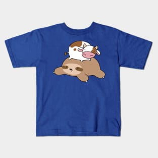 Little Cow and Sloth Kids T-Shirt